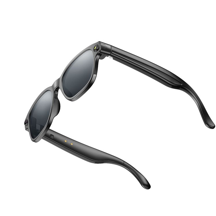 Green Lion Capture Smart AI Glasses with Directional Surround Sound, 1200P Filming Resolution, Dual Microphones, 8MP Camera Resolution, Bluetooth Version 5.4, 8 Hours Playback Time, Anti-Shake Video - Black