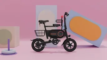 Porodo Folding Electric Bike | 14" Wheels (PD-LFST083-BK)