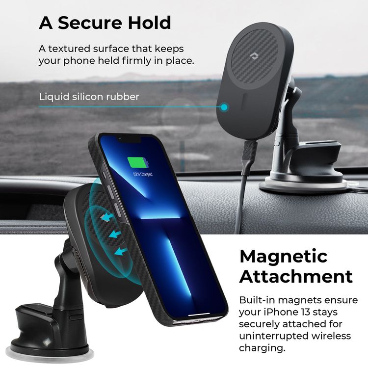 Pitaka MagEZ Car Mount Pro With Suction - Black	