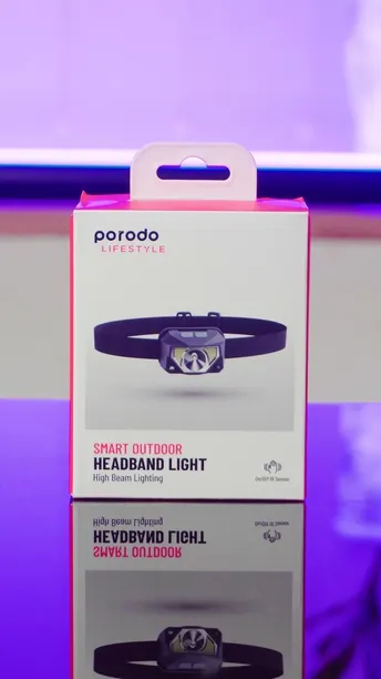 Lifestyle By Porodo Smart Outdoor Headband Light - Black (PD-LSHDLGHT)