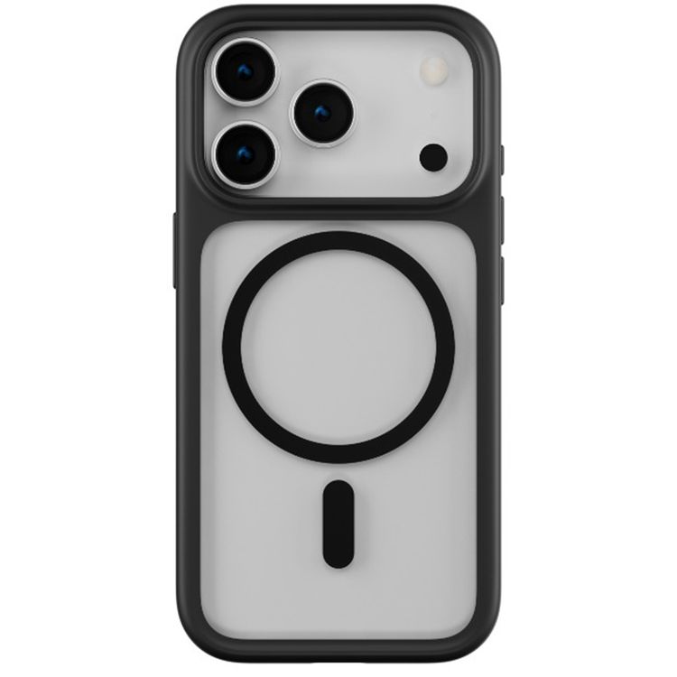 Levelo Solo Matte MagSafe Case for iPhone 17 Pro Max, 9H Tempered Glass, 3H Anti-Scratch Coating, Raised Bezels for Camera & Screen, Clear Back with Matte TPU Bumper, Anti-Fingerprint, Dust-Free Design - Black