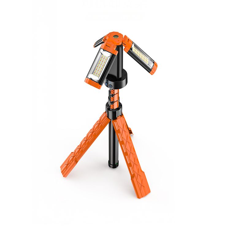 Porodo 9000mAh Work Lantern with Multi-Mode LED Light, Durable ABS Body Material, Tripod Base, Hanging Hook, USB-C Charging Port, Warm Reading Mode, Top Spotlight Beam, Up to 19 Hours Working Time, IP44 Water Resistance Level  - Orange