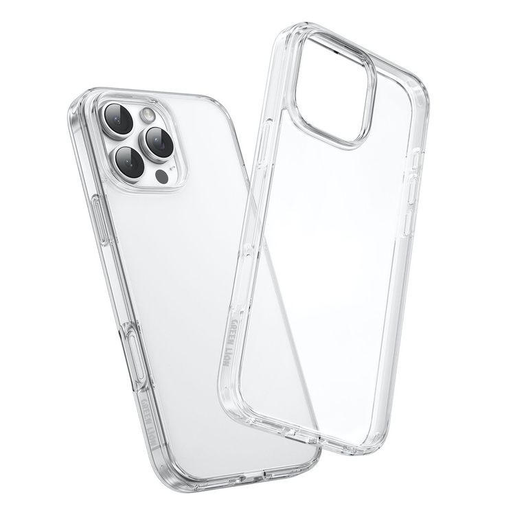 مجموعة Green Lion 4 In 1 Defender - iPhone 16 Pro، حافظة مضادة للصدمات، حماية كاملة بتقنية Nano HD، غشاء عدسة الكاميرا، زجاج ثلاثي الأبعاد عالي الدقة - لون شفاف