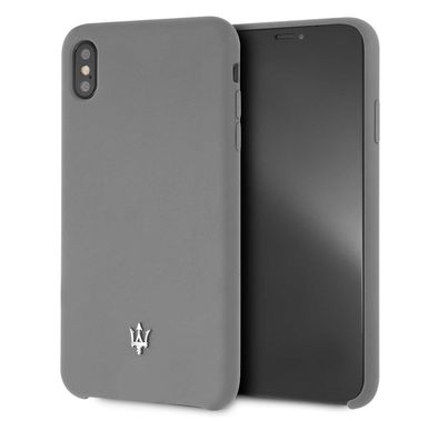 Maserati Silicone Hard Case for Apple iiPhone Xs Max- Grey