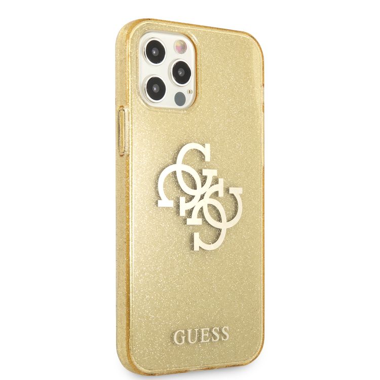 Karl Lagerfeld TPU Choupette Glitter Transparent Hard Case for Apple iPhone 12 / 12 Pro (6.1") - Gold