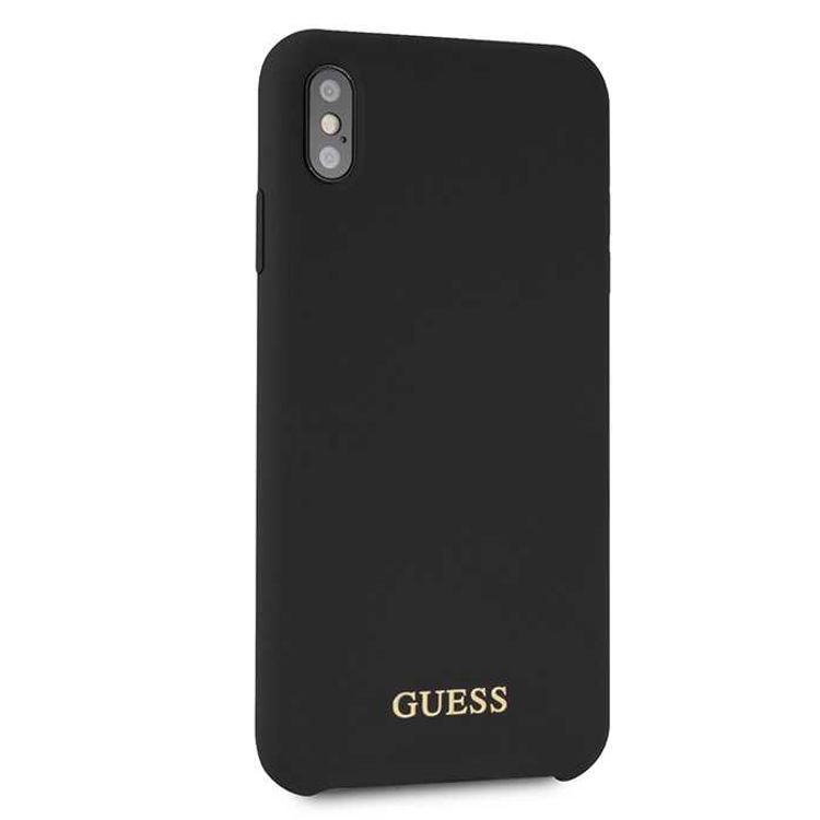 CG MOBILE Guess Silicone Phone Case Compatible for Apple iPhone Xs Max (6.5") Anti-Scratch Mobile Case Officially Licensed - Black