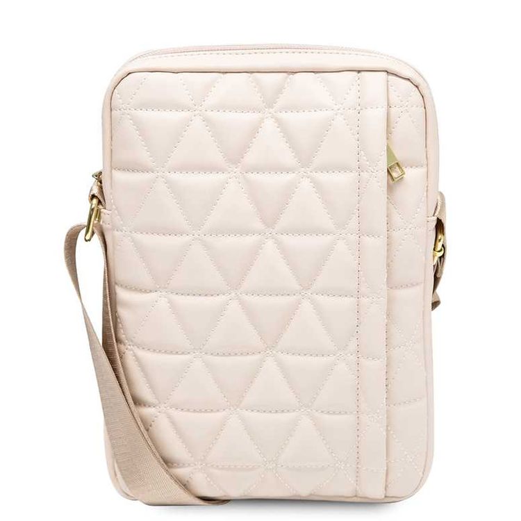 CG Mobile Guess PU Quilted Tablet Bag 10" with Adjustable Shoulder Strap, Easy for Carrying, Slim Lightweight Portable Storage Bag Suitable for Outdoor