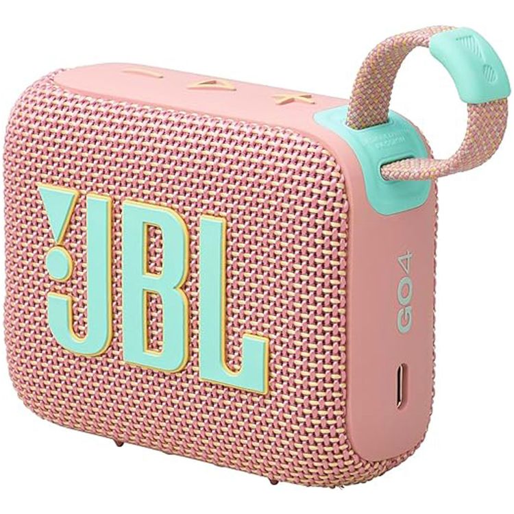 JBL Go4 Portable Wireless Speaker, 7 Hours Music Play Time, Water Proof & Dust Proof, Bluetooth Version 5.3, Rechargeable Battery, Vibrant Color Options, JBL Pro Sound - Pink