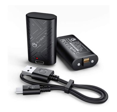 GameSir X100 Controller Battery Pack, 2 pcs 1600mAh Rechargeable Lithium-ion Battery with LED Charge Indicator & Type C Cable, for Xbox One, Xbox One Elite Controller