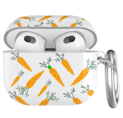 AhaStyle Premium TPU IMD Patterns Keychain Case for Airpods 3 - Carrots