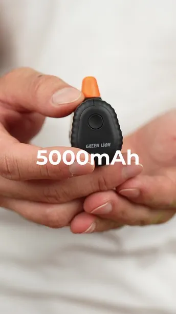 Green Lion Pocket Power Bank Lightning Output 5000mAh in UAE | Foldable Stand  - Black Color | (GNPKPBLGT5BK)