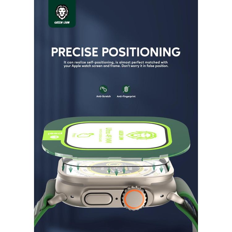 Green iWatch Ultra Screen Protector 49mm - Orange