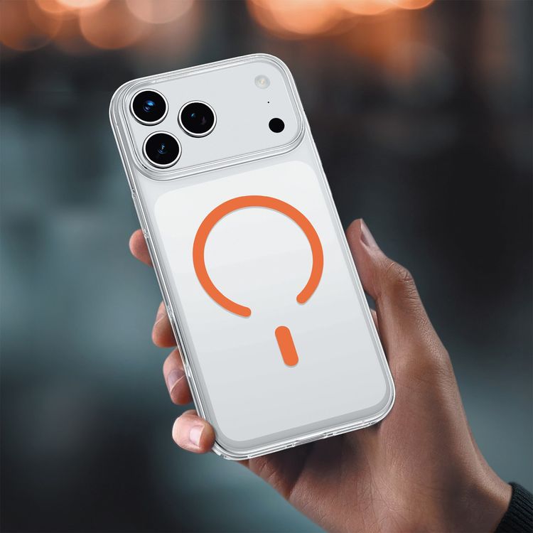 Green Lion Coral Delgado Case for iPhone 17 Pro Max, MagSafe Compatible, Slim & Lightweight Design, Camera Protection, Comfortable Grip, Anti-Yellowing & Anti-Scratch - Orange