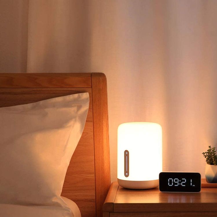 Xiaomi Mi Bedside Lamp 2 Work with Apple Homekit Siri APP Remote Control, Smart Lighting 12W, Double-layer Lampshade, Voicer Control, Wi-Fi Connectivity / Bluetooth 4.2 - White