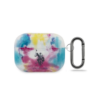 CG MOBILE U.S.Polo Assn. Tie & Dye Collection Case Compatible for AirPods Pro, Scratch Resistant, Shock Absorption & Drop Protection Cover Officially Licensed - Multicolor