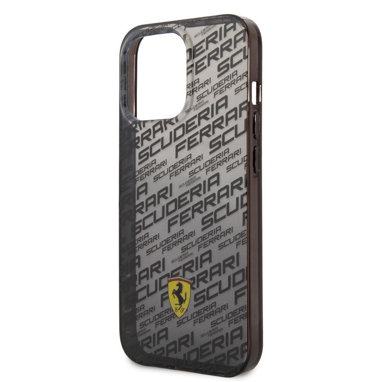 Ferrari PC/TPU Scuderia Dyed Bumper  Case, Drop protection, Compatible with iPhone 13 Pro Max - Black