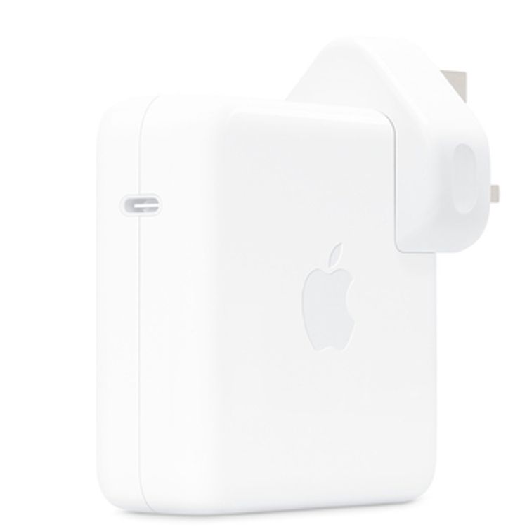 Apple Power UK Wall Charger, 96W, USB Type-C, White, Apple recommends using it with a 16-inch MacBook Pro for optimal charging performance.
