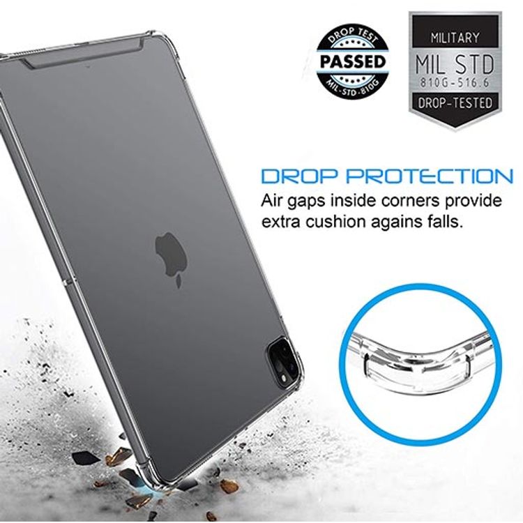Green Lion Slim & Lightweight TPU/PC Back Case for iPad Pro 12.9" (2020) Crystal Clear