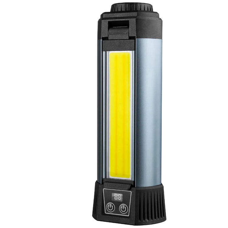 Green Lion Trio Beam Lite, 2000 Lumens Tripod Camping Light, Adjustable Light Modes (White, Yellow, and Red), 6000mAh Battery, P50 Bulb + COB, USB-A Output, Type-C Charging, 120cm Maximum Height, 8 Hours Recharge Time, 4-10 Hours Working Time, 4000-7000K Color Temperature Range - Black