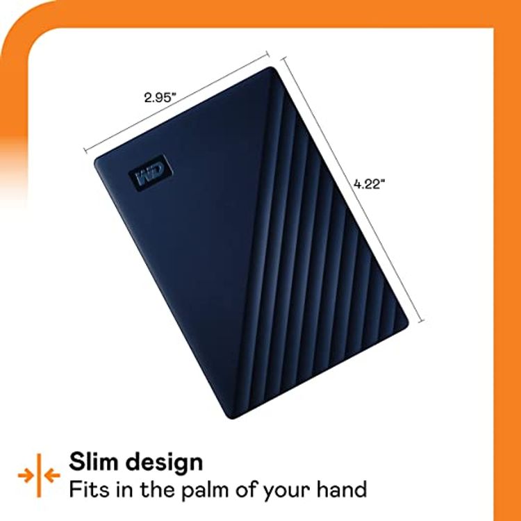 WD 5TB My Passport for Mac Portable External Hard Drive , USB-C/USB-A - WDBA2F0050BBL-WESN - Blue