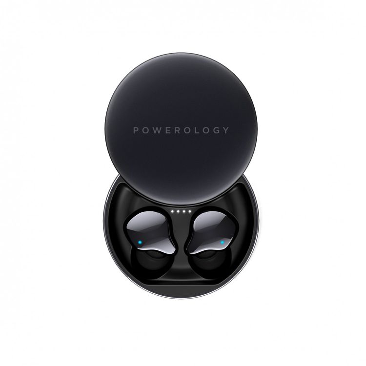 Powerology Bluetooth Headset True Wireless Earbuds - Grey
