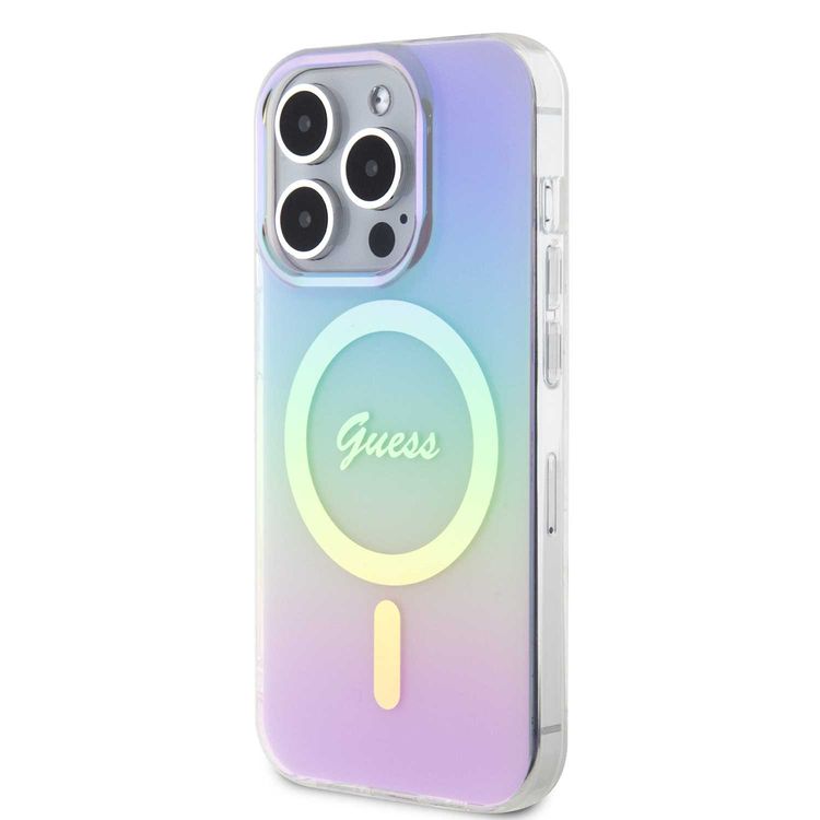 Guess IML Magsafe Case  - Purple - iPhone 15 Pro