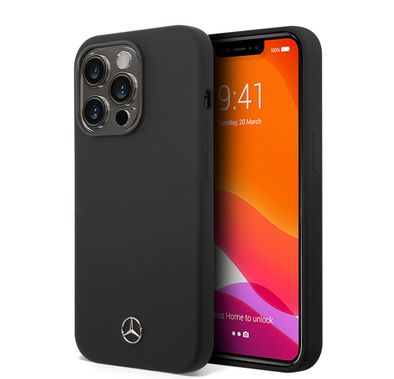 Mercedes-Benz Magsafe Compatibility Liquid Silicone Case iPhone 14 Pro Max Compatibility - Black