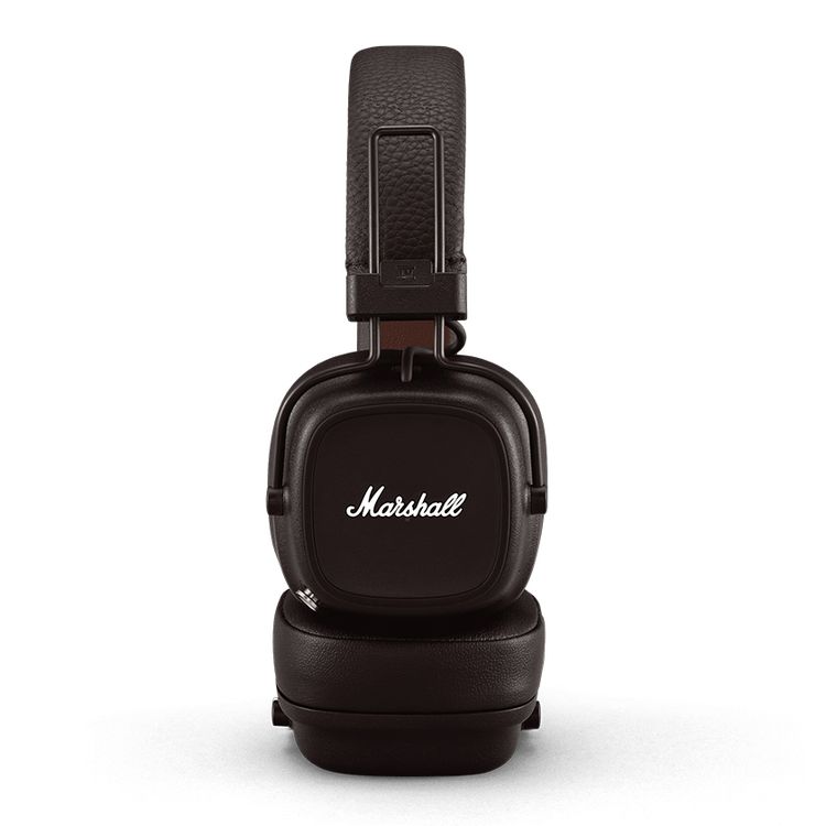 Marshall Major IV On-Ear Wireless Headphones, Foldable Design, 80 Hours of Wireless Play Time, Bluetooth Multipoint Connectivity, Fast & Wireless Charging, Bluetooth Version 5.0, 3 Hours Charging Time, 10 m Bluetooth Range - Brown 