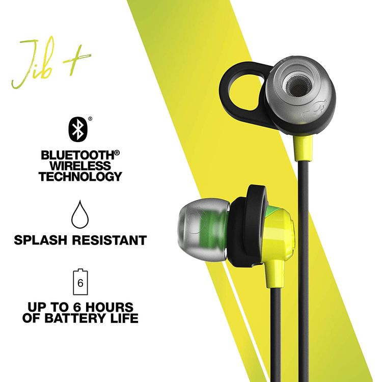 Skullcandy Jib+ Wireless In-Ear Headphones with Microphone - Yellow