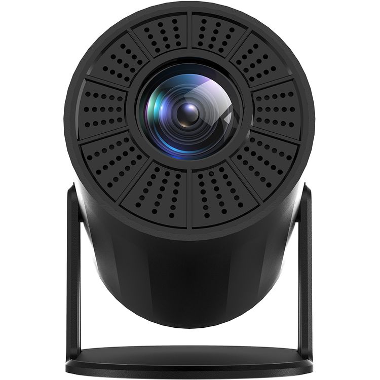 بروجكتور بورودو اللاسلكي متعدد الزوايا مع تقنية ضبط المفاتيح التلقائي، شاشة LCD بحجم 2.69 بوصة، نظام تشغيل أندرويد 11.0، مصباح LED بقوة 50 واط، جهاز تحكم عن بعد، إصدار بلوتوث 5.0 - أسود