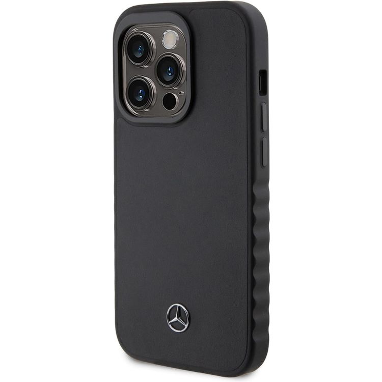 CG Mobile BMW BMHCP13XRCDPK Leather Hard Case Deboss for iPhone 13 Pro Max, drop protection and scratch resistance - Black