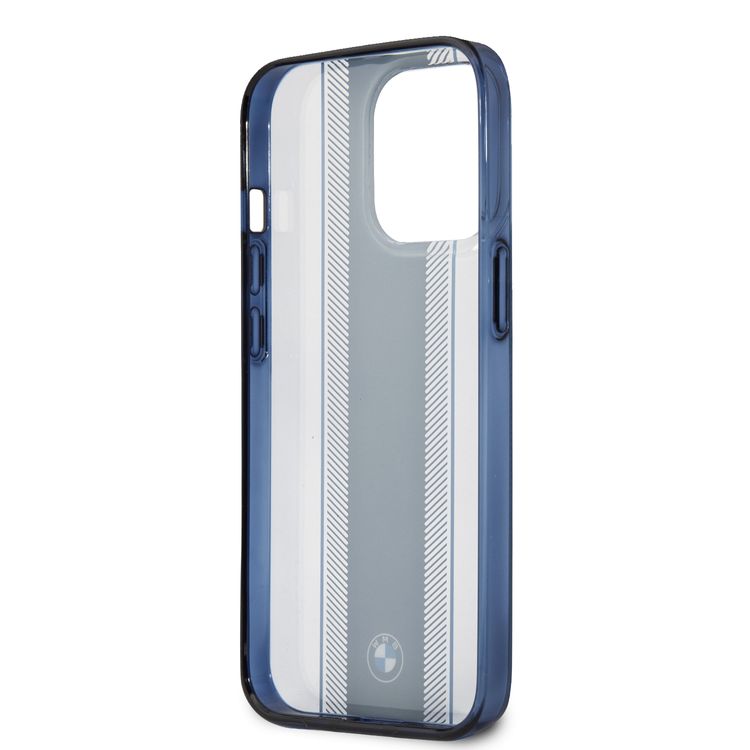 CG MOBILE BMW PC/TPU Hard Case Navy Tire Stripe & Navy Edges Compatible for iPhone 13 Pro Max (6.7") Easy Access to All Ports, Anti-Scratch, Shock Absorption Back Cover Suitable with Wireless Charging Officially Licensed