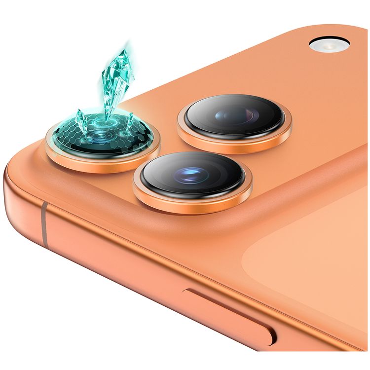 Green Lion HD Plus Camera Lens for iPhone 17 Pro / 17 Pro Max, HD Clarity, Anti-Scratch, Nano Absorpting, 9H Durable Glass, Water Resistant, Anti-Fingerprint, Anti-Glare Coating, Shatter Protection, Easy Installation - Orange Titanium