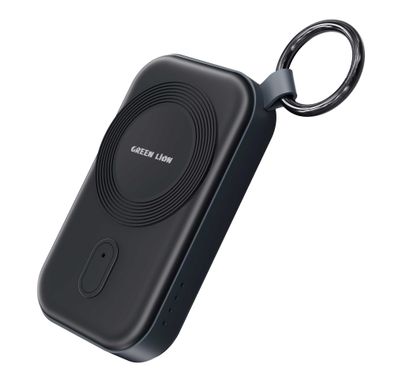 Green Lion iWatch Powerbank 1200mAh, Fast Charging, LED Indicator, USB-C Output, Wireless Charging, Portable - Black