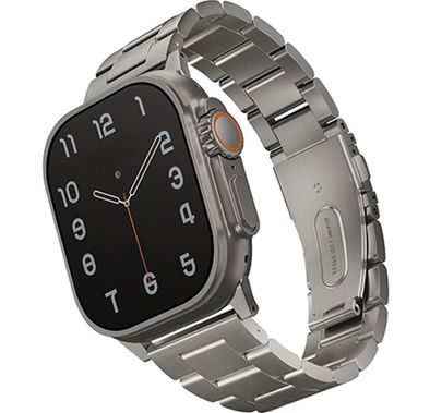 UNIQ Osta Apple Watch Steel Strap with Self-Adjustable Links - Titanium Silver