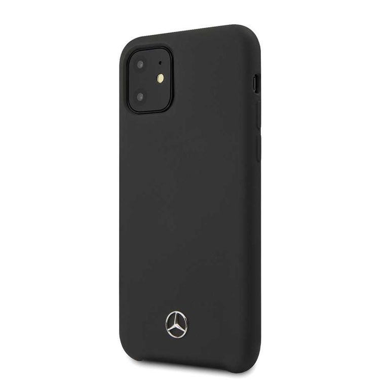 CG MOBILE Mercedes-Benz Liquid Silicone Phone Case for iPhone 11 Officially Licensed - Black