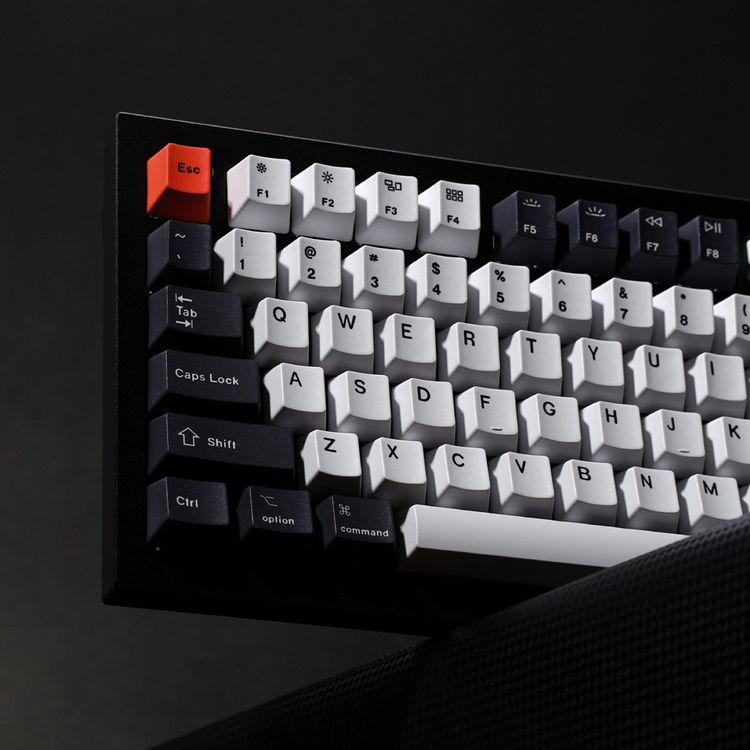 Keychron Q1 QMK Gateron Phantom Mechanical Keyboard with Knob, RGB, Red Switch & Custom Hot-swappable | Ergonomic Design Gaming Keyboard - Carbon Black