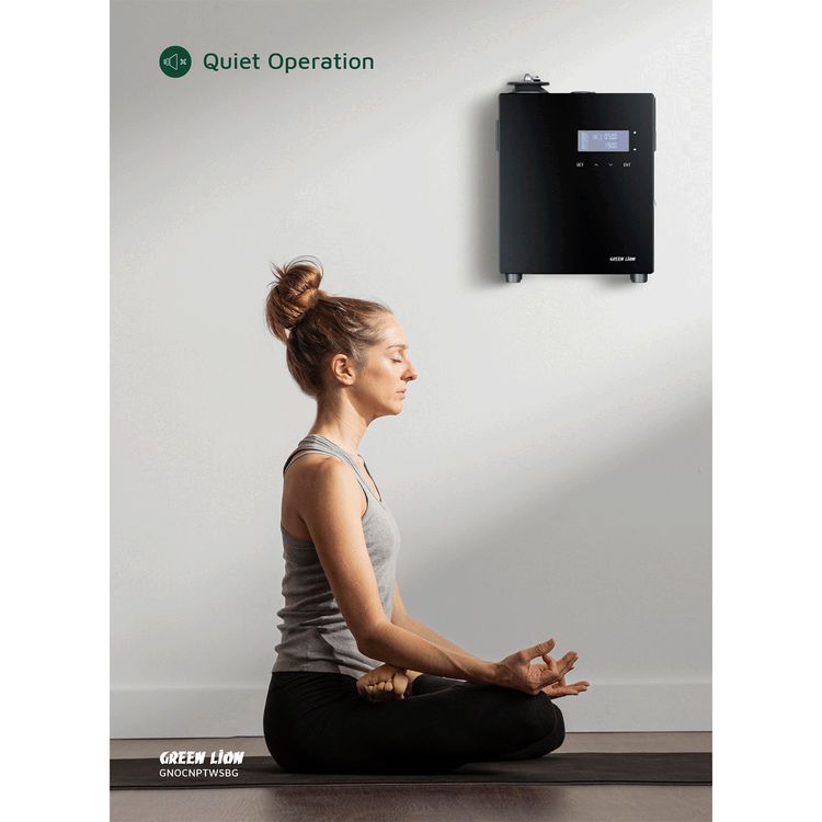 Green Lion Smart Scent Pro Fragrance Diffuser with Fragrance Bottle, Smart App Control, Quiet Operation, 5 Timer Settings, HVAC Connect, Aromatherapy, Wall-Mount, Security Lock - Black 