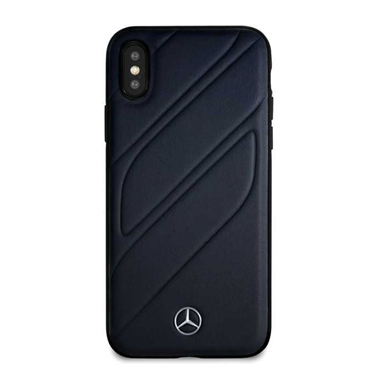 Mercedes-Benz New Organic I Genuine Leather Hard Case for iPhone X - Black