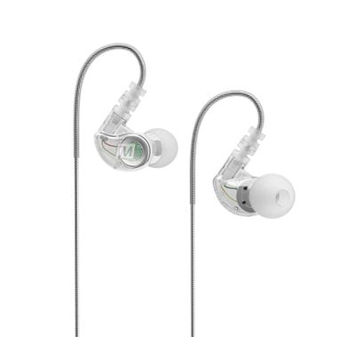 MEE audio M6 Memory Wire In-Ear Sports Headphones, Clear