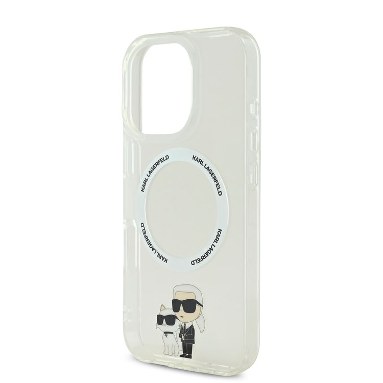KARL LAGERFELD Magsafe IML Hard Case with NFT KARL & CHOUPETTE for iPhone 16 Pro Max - Clear