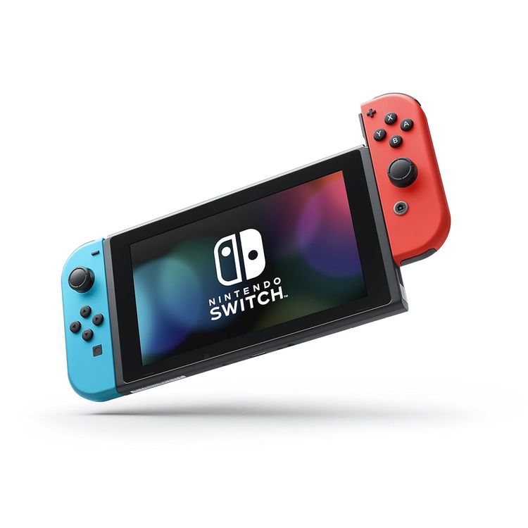 Nintendo Switch (OLED Model) - Neon Red & Neon Blue Joy Con