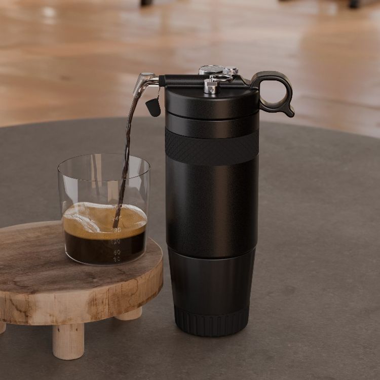 LePresso Nitro Brew Cold Coffee Maker with Pressure Gauge, 480mL Capacity, Nitrogen Gas Bulb Storage, Up to 350mL Effective Nitro Yield per Brew, Removable Tritan Cup - Black