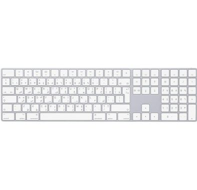 Apple Magic Keyboard with Numeric Keypad (Wireless) Arabic Built-in Rechargeable Battery - Silver