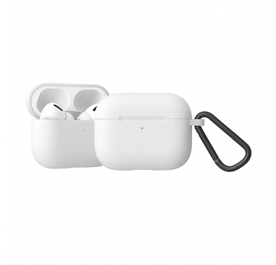Green Lion Berlin Series Case for AirPods Pro with Anti-Lost Ring, Anti-scratch, Anit-fingerprint, Easy Installation, Silicone Material, Slim and Lightweight - White