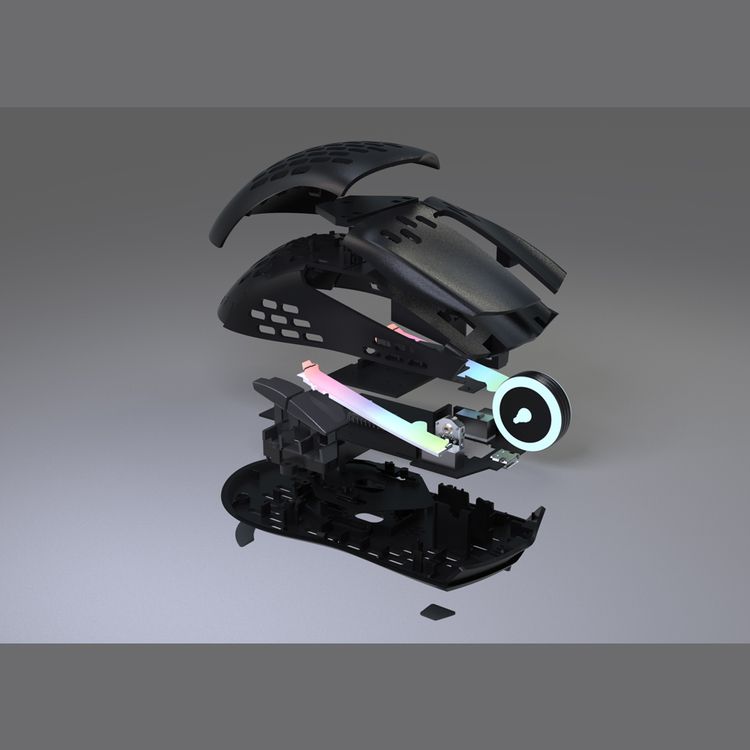 Keychron M1 Optical Wired Gaming Mouse PMW3389 Sensor 16,000 DPI, 68g Ultra-Lightweight, On-Board Memory, RGB Backlit, PC / Mac- Black