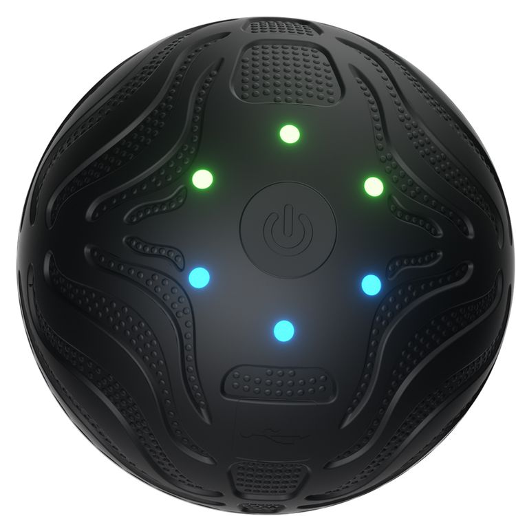 Green Lion Massager Ball with 3 Speed Levels, Up to 4 Hours Working Time, 60dB Noise Level, Type-C Charging, Blood Circulation Increase - Black