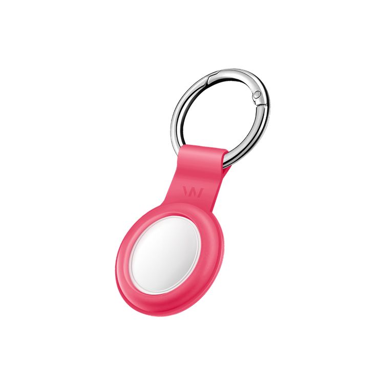 Viva Madrid Airtrax Flexo Silicone Case Compatible with AirTag, Portable Protective Skin Cover, Anti-Lost Holder with Key Ring Suitable for AirTag Bluetooth Tracker - Pink