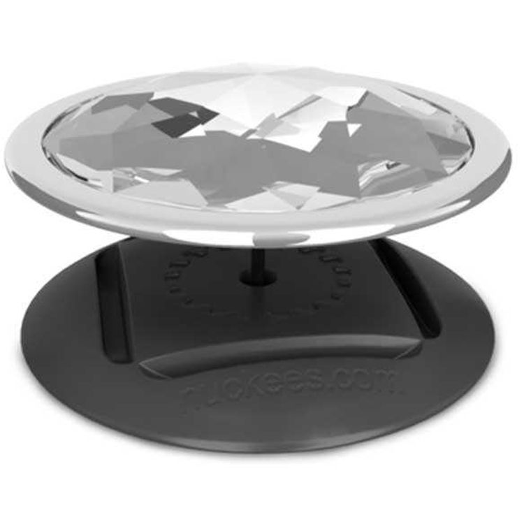 Nuckees Stand and Grip w/ Snug-hug Technology Compatible for Smartphones & Tablets - Reusable & Magnetic Mount Friendly Kickstand - 360° Viewing - 4-way Locking Stand - 118 Karats