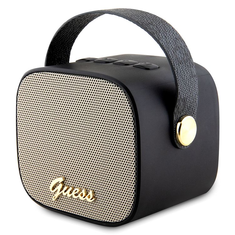 Guess Wireless Speaker with 10m Bluetooth range, Crystal Clear Sound & Rich Bass, True Wireless Stereo Function, 1200mAh Battery, 40mm Driver Unit, Lightweight & Portable - Black